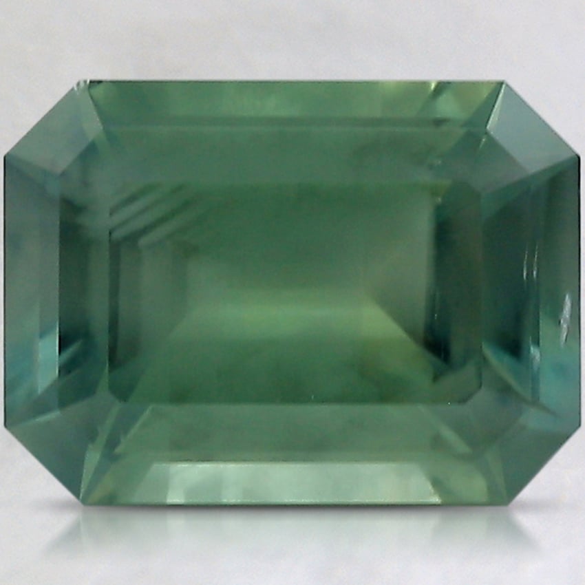 10x7.3mm Unheated Teal Emerald Montana Sapphire