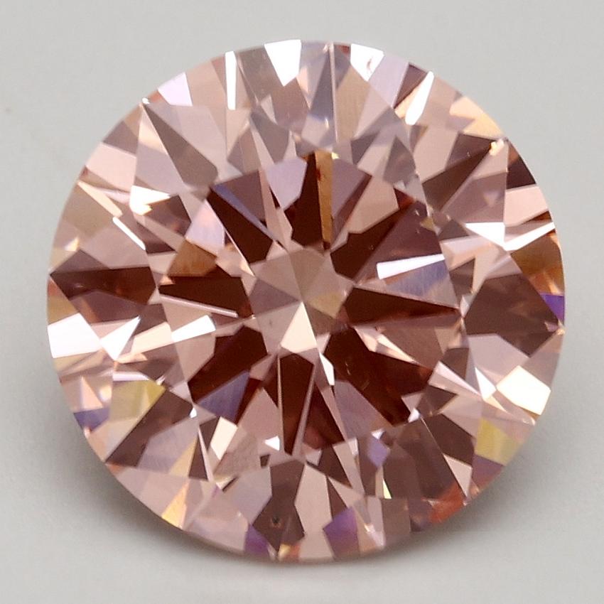 3.06 Ct. Fancy Intense Pink Round Lab Grown Diamond