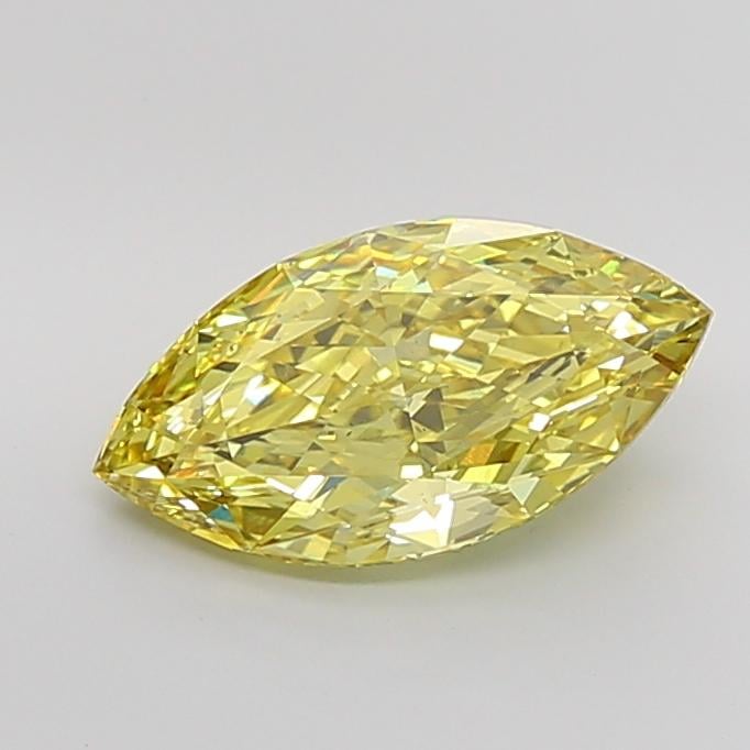 5.01 Ct. Fancy Vivid Yellow Marquise Lab Grown Diamond