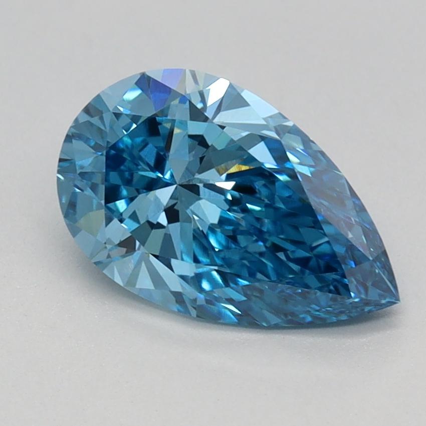 1.08 Ct. Fancy Vivid Blue Pear Lab Grown Diamond