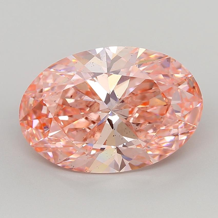 6.04 Ct. Fancy Vivid  Pink Oval Lab Grown Diamond