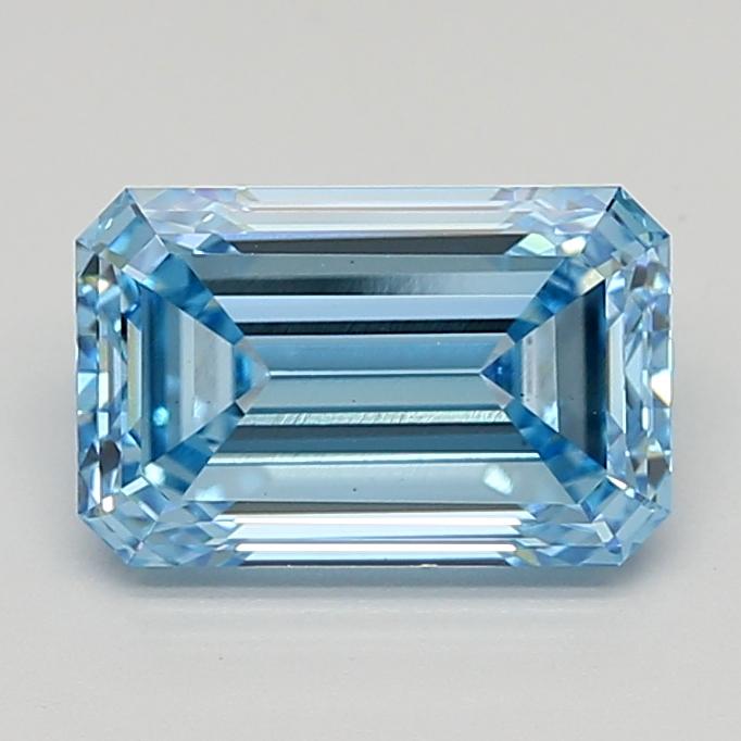 3.01 Ct. Fancy Vivid  Blue Emerald Lab Grown Diamond