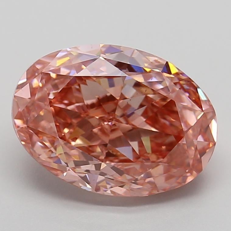 5.03 Ct. Fancy Vivid Pink Oval Lab Grown Diamond