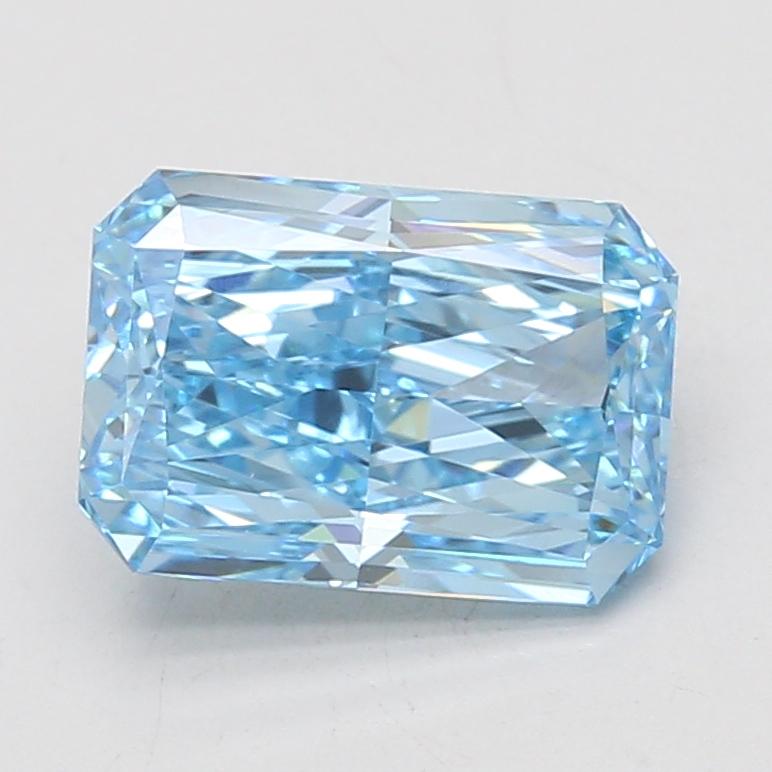 3.07 Ct. Fancy Vivid Blue Radiant Lab Grown Diamond