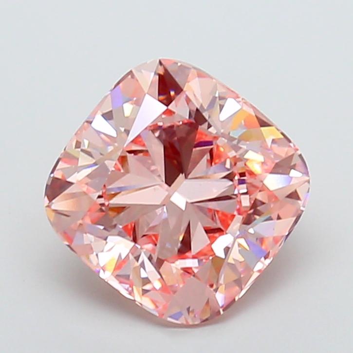 8.03 Ct. Fancy Intense Pink Cushion Lab Grown Diamond