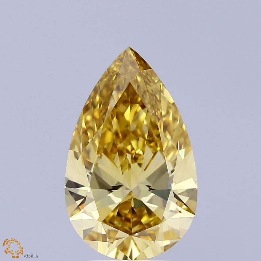 3.00 Ct. Fancy Intense Yellow Pear Lab Grown Diamond