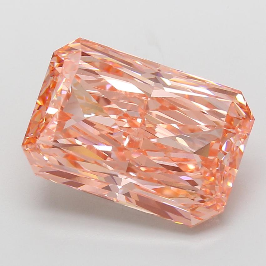11.07 Ct. Fancy Vivid Pink Radiant Lab Grown Diamond