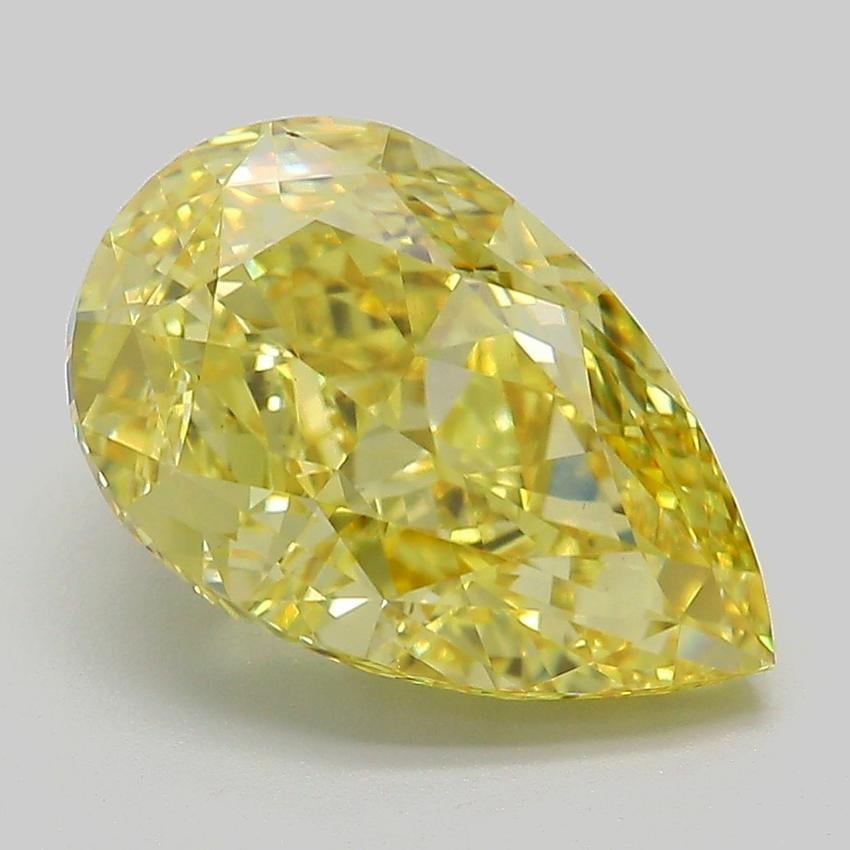 5.25 Ct. Fancy Intense Yellow Pear Lab Grown Diamond