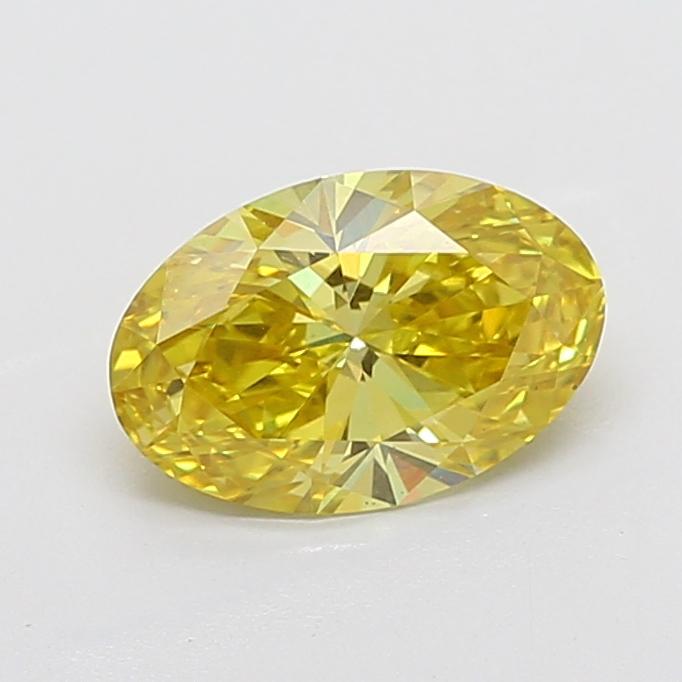 2.56 Ct. Fancy Vivid Yellow Oval Lab Grown Diamond