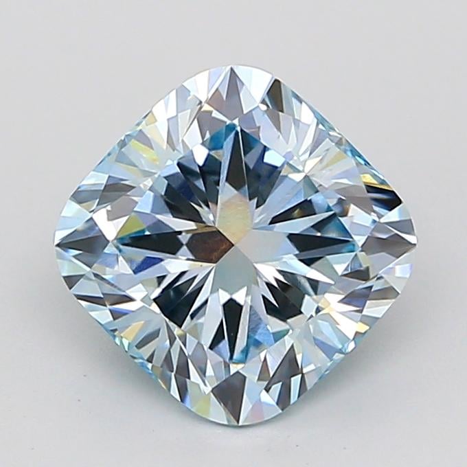 2.03 Ct. Fancy Intense None Blue Cushion Lab Grown Diamond