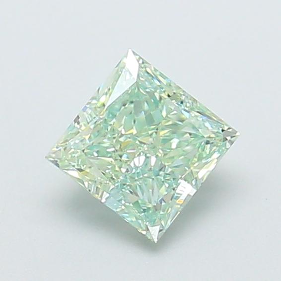 0.90 Ct. Fancy Intense  Green Princess Lab Grown Diamond