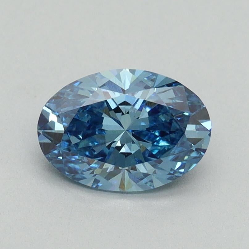 0.88 Ct. Fancy Vivid Blue Oval Lab Grown Diamond