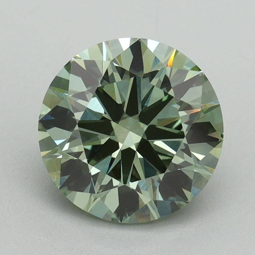 2.01 Ct. Fancy Vivid Green Round Lab Grown Diamond