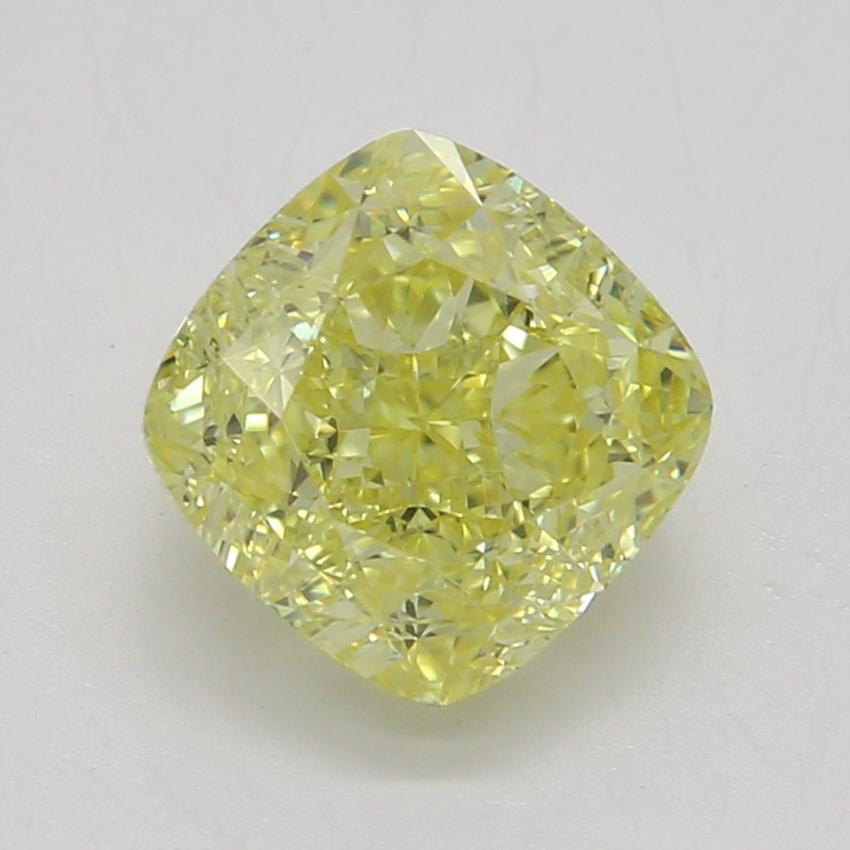 1.03 Ct. Fancy Intense Yellow Cushion Diamond