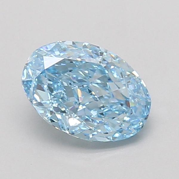 1.08 Ct. Fancy Vivid Blue Oval Lab Grown Diamond