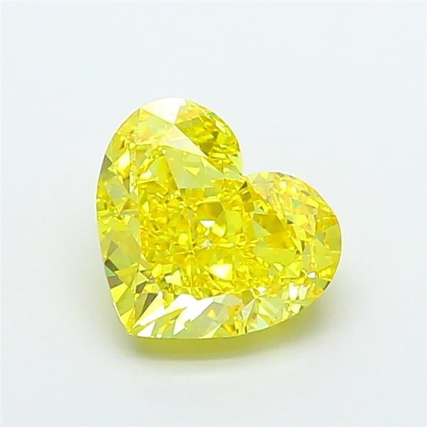 2.59 Ct. Fancy Vivid Yellow Heart Lab Grown Diamond