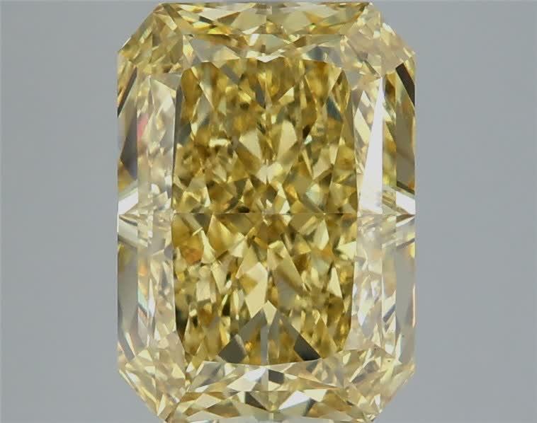 5.07 Ct. Fancy Vivid Yellow Radiant Lab Grown Diamond