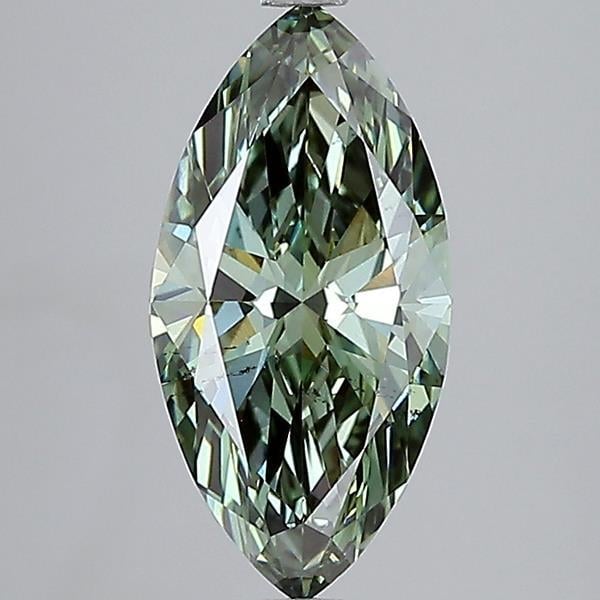 2.51 Ct. Fancy Vivid  Green Marquise Lab Grown Diamond