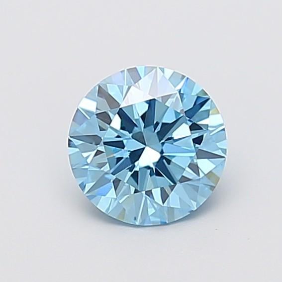 1.08 Ct. Fancy Vivid Blue Round Lab Grown Diamond