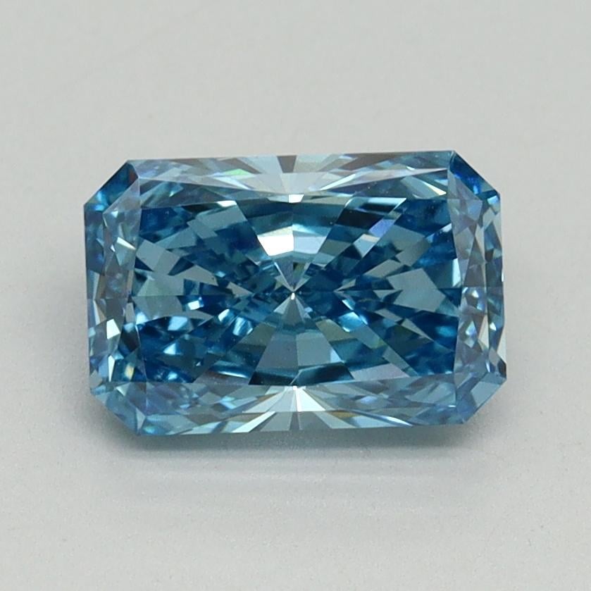 1.46 Ct. Fancy Vivid Malibu Blue Radiant Lab Grown Diamond