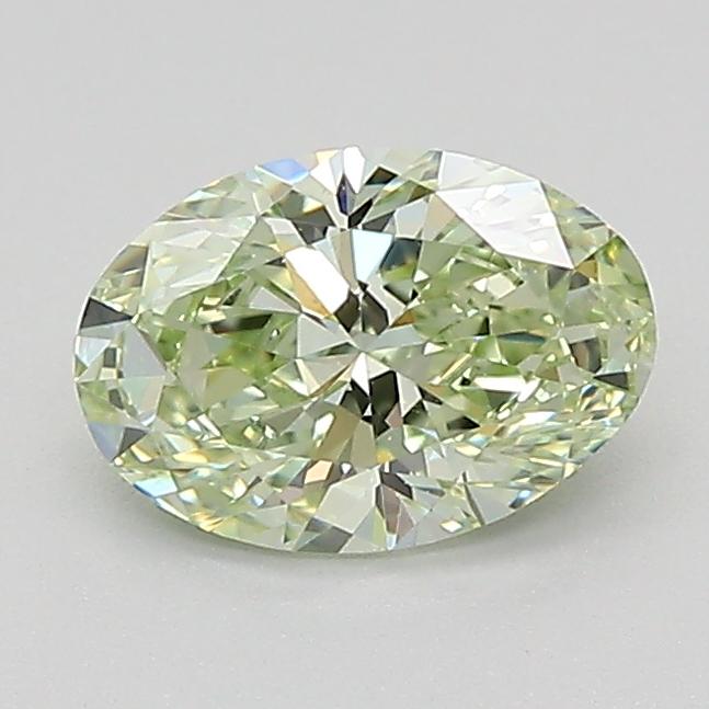 0.8 Ct. Fancy Intense Green Oval Lab Grown Diamond