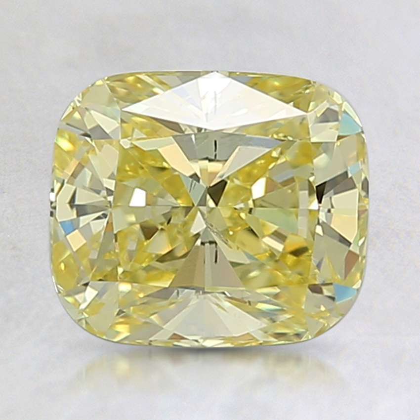 2.09 Ct. Fancy Intense Yellow Cushion Lab Created Diamond