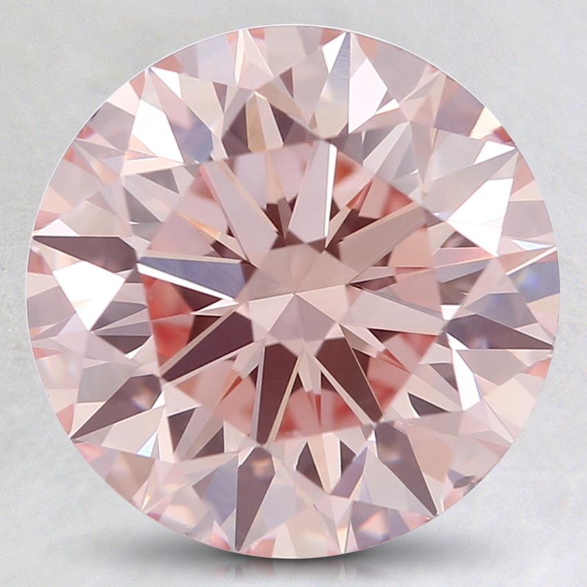 3.01 Ct. Fancy Orangy Pink Round Lab Grown Diamond