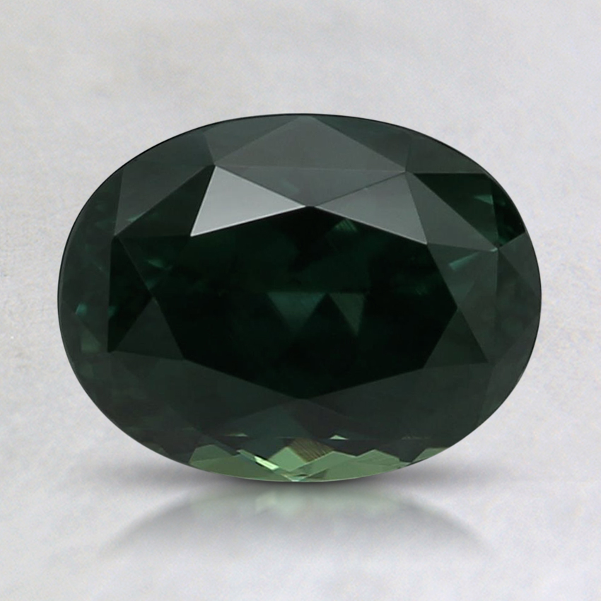 8.2x6.2mm Unheated Teal Oval Sapphire