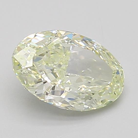 0.91 Ct. Fancy Light Yellowish Green Oval Lab Grown Diamond