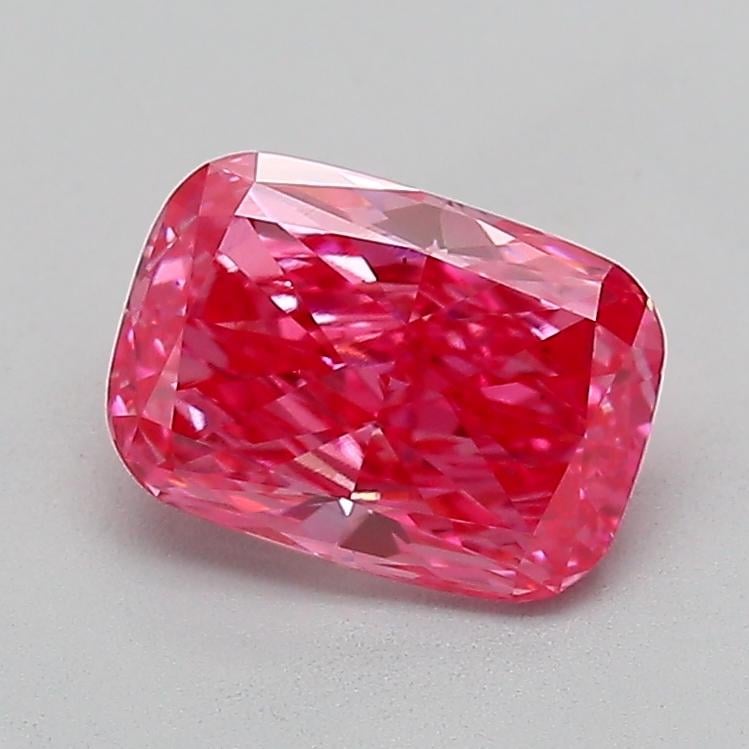 1.27 Ct. Fancy Vivid Pink Cushion Lab Grown Diamond