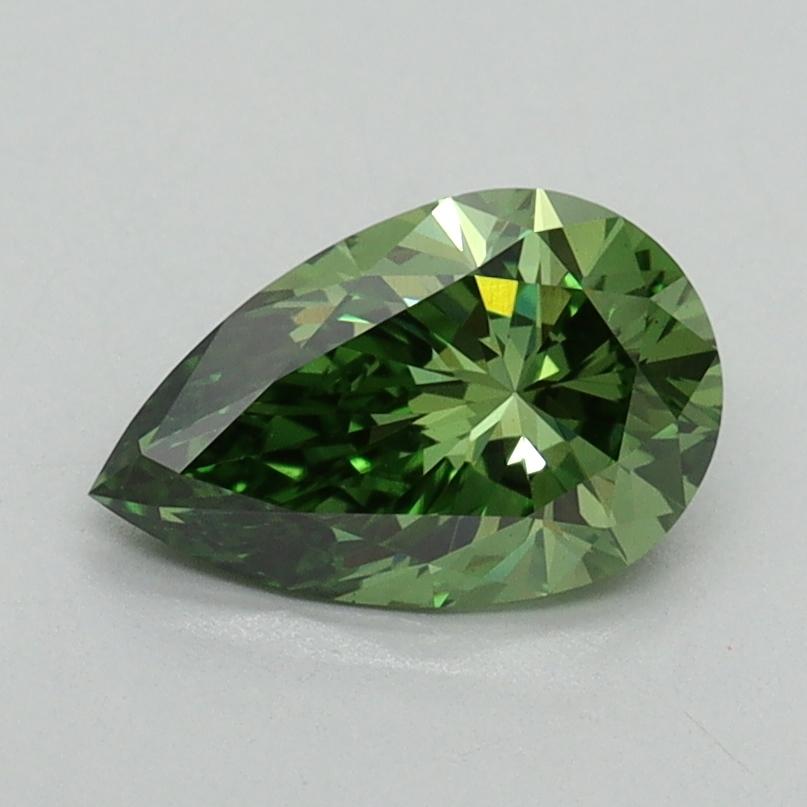 1.02 Ct. Fancy Vivid Green Pear Lab Grown Diamond