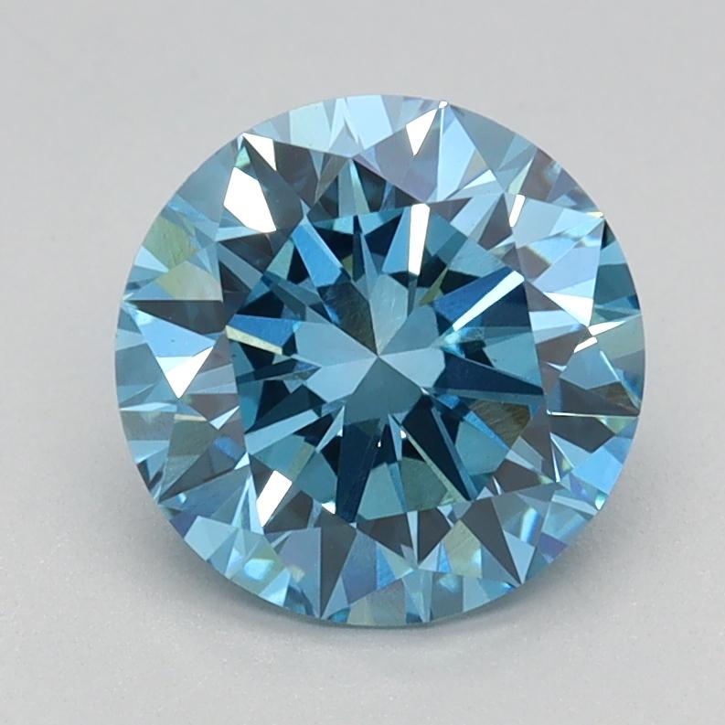 1.49 Ct. Fancy Vivid Blue Round Lab Grown Diamond