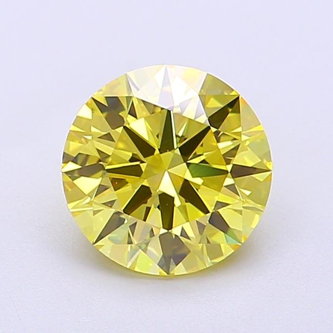 1.51 Ct. Fancy Vivid Yellow Round Lab Grown Diamond