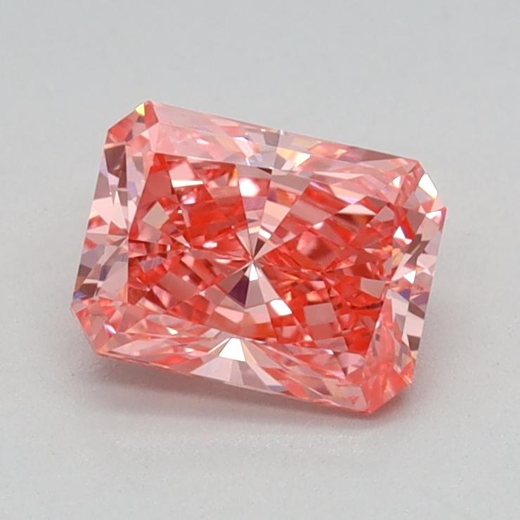 0.71 Ct. Fancy Vivid Pink Radiant Lab Grown Diamond