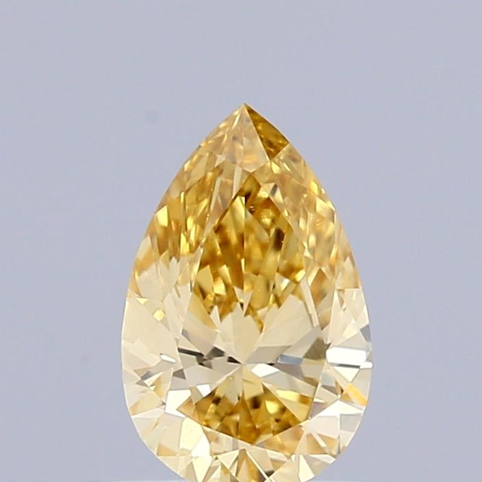 0.54 Ct. Fancy Intense Yellow Pear Lab Grown Diamond