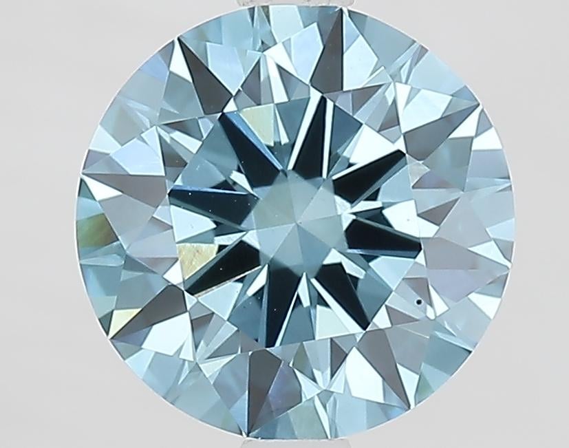 2.03 Ct. Fancy Vivid Blue Round Lab Grown Diamond