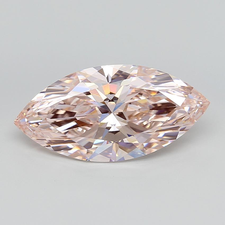 7.10 Ct. Fancy Brownish Pink Marquise Lab Grown Diamond