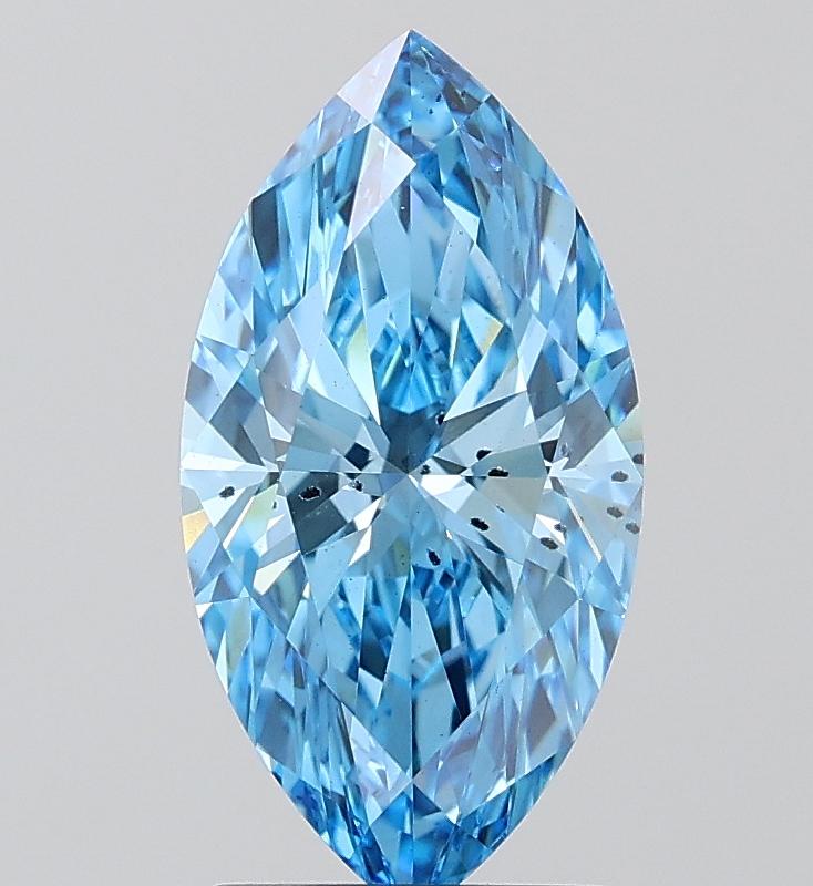 2.04 Ct. Fancy Vivid Blue Marquise Lab Grown Diamond