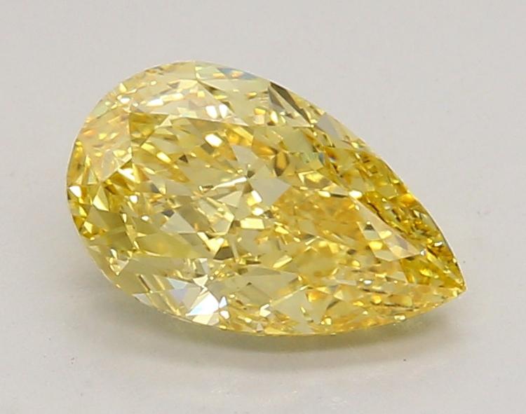 1.37 Ct. Fancy Vivid Yellow Pear Lab Grown Diamond