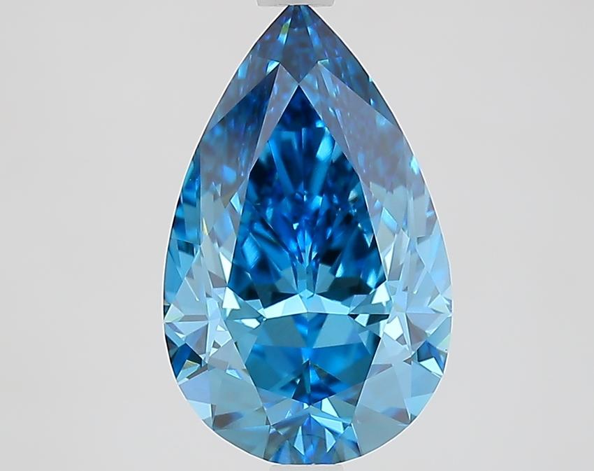3.05 Ct. Fancy Vivid Blue Pear Lab Grown Diamond