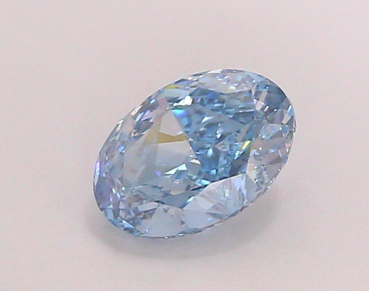 1.24 Ct. Fancy Vivid  Blue Oval Lab Grown Diamond