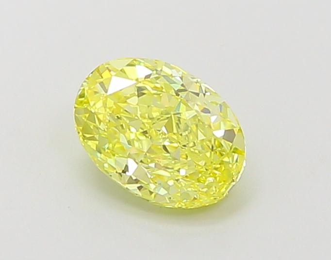 1.02 Ct. Fancy Vivid  Yellow Oval Lab Grown Diamond