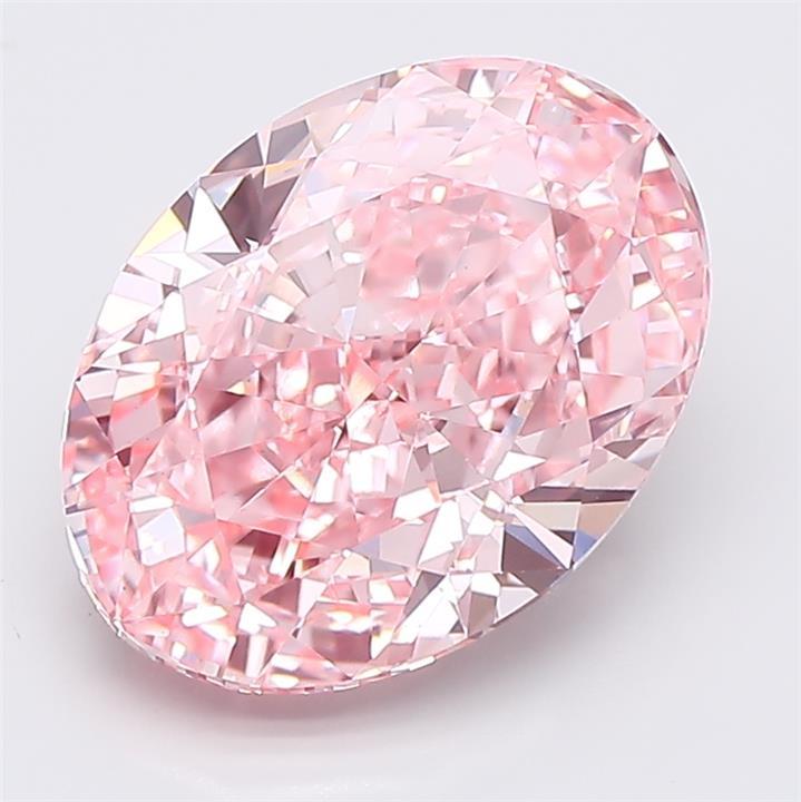 5.02 Ct. Fancy Vivid Pink Oval Lab Grown Diamond