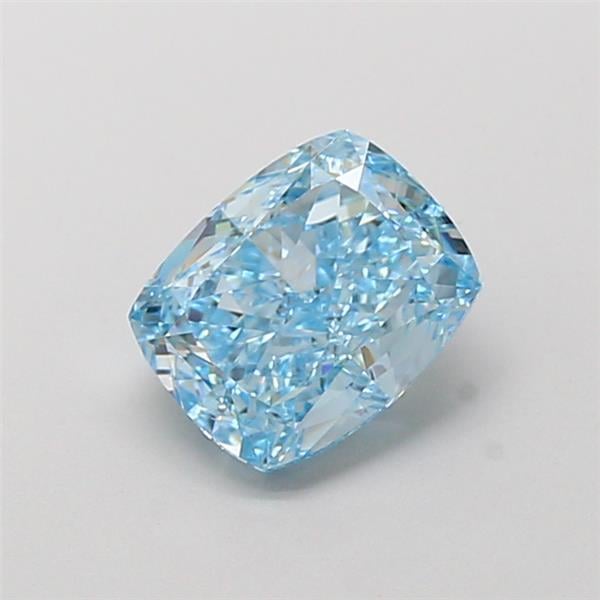 1.47 Ct. Fancy Vivid  Blue Cushion Lab Grown Diamond