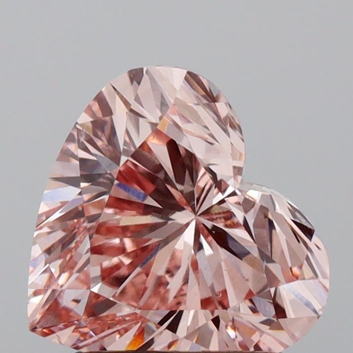 1.51 Ct. Fancy Intense  Pink Heart Lab Grown Diamond