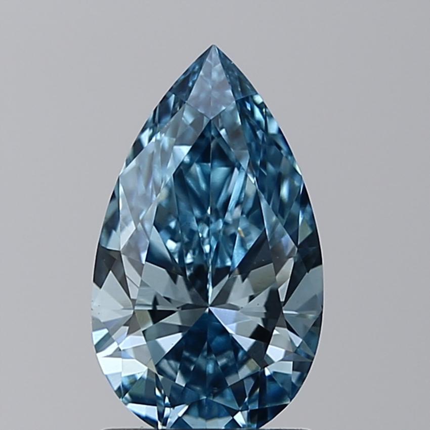 1.30 Ct. Fancy Vivid Blue Pear Lab Grown Diamond