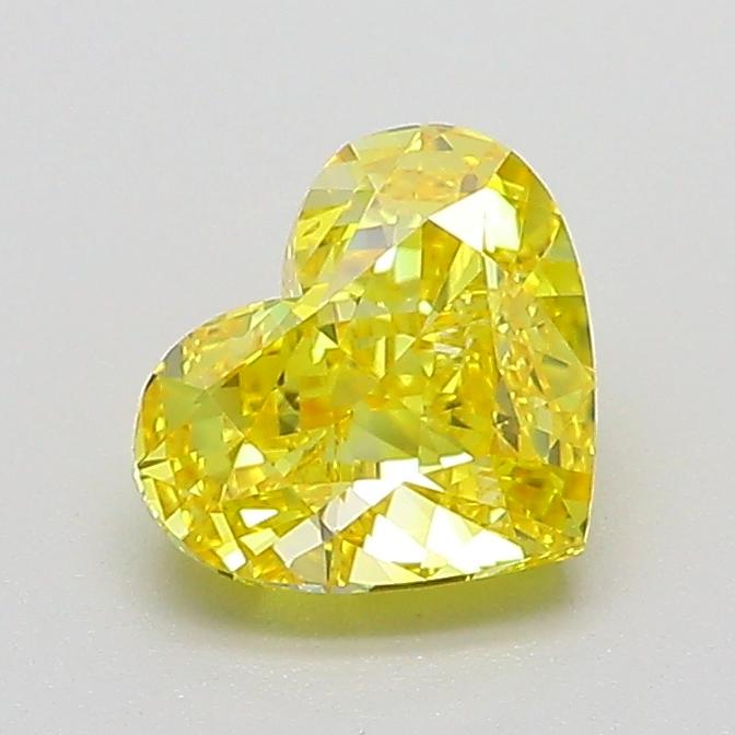 1.02 Ct. Fancy Vivid  Yellow Heart Lab Grown Diamond