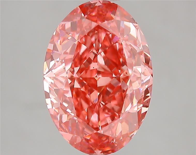 3.09 Ct. Fancy Vivid Pink Oval Lab Grown Diamond