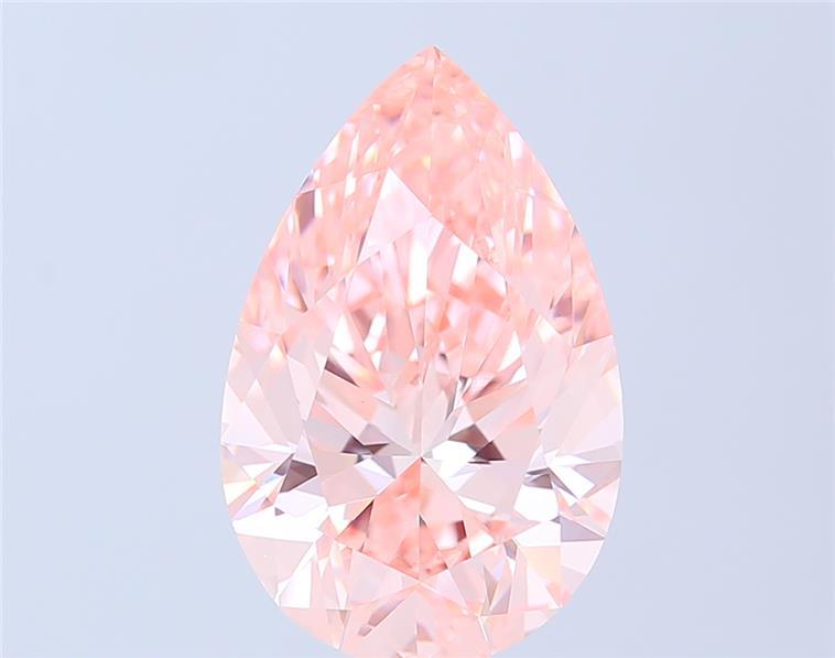 6.05 Ct. Fancy Intense Pink Pear Lab Grown Diamond