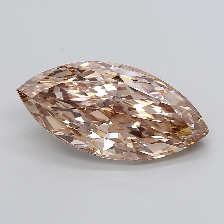 7.05 Ct. Very Light  Brown Marquise Lab Grown Diamond